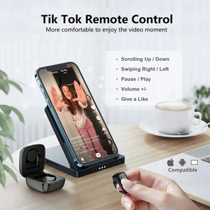 Modern Smart Ring 3 Key Remote Control With Charging Case for <b>Android</b> Tiktok Youtube Camera Ebook Music Compatibility With - Product Image 3