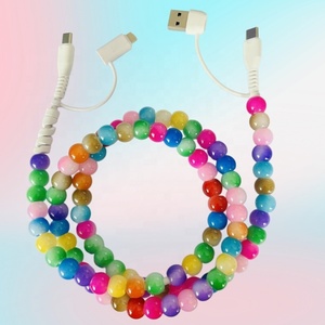 Nuovo Cavo USB Type-C Portatile 2026 Jelly Colorato con Design Gioiello di Moda con Perline Acriliche per Telefono Cellulare - Product Image 5