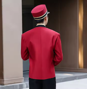 Progetta l'uniforme professionale dell'<span class=keywords><strong>hotel</strong></span> del portiere del portiere dell'abbigliamento da lavoro del Bellboy di stile occidentale personalizzato - Product Image 5