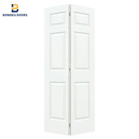 Porte pliante intérieure moderne, moulurée, peignable, avec apprêt blanc, décorative, insonorisée, gain de place, pour garde-manger et buanderie, à monter soi-même