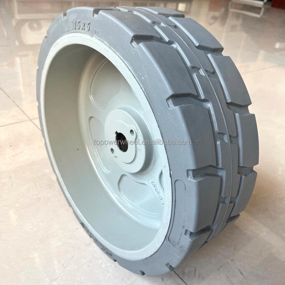 15x5 Non-Marking Scissor Lift Tire 1290kg Load Capacity for Premium Scissor Lifts Dingli