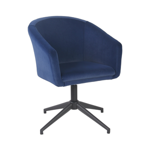 Silla de Oficina Carlford de Terciopelo Azul Oscuro Anji OEM, Diseño Moderno, Muebles Comerciales Antiguos para Sala de Estar - Product Image 6