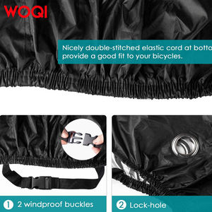 WOQI 210D Housse de moto étanche toutes saisons 2L Capacité anti-poussière avec trou de verrouillage Housse de vélo de <span class=keywords><strong>camping</strong></span> en plein air - Product Image 3