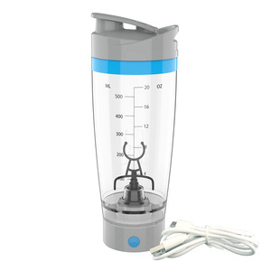 Vaso mezclador eléctrico de 600 ml con escala de medición, vaso mezclador reutilizable para batidos de proteínas - Product Image 3