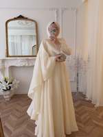 Robe longue de soirée modeste de style cape personnalisée Loriya, vêtements islamiques de luxe, abaya, robes de Dubaï pour femmes, douce et fluide
