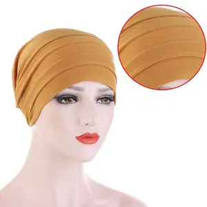 महिलाओं पार रेशम नींद केमो टोपी Beanie पगड़ी टोपी दुपट्टा कैंसर केमो बेनी कैप Headwear सिर पर लपेट बाल मुस्लिम हिजाब टोपी
