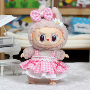 Ropa para Muñeca Labubu de 17 cm, Vestido Negro con Flor, Adorable Accesorio de Repuesto para Muñecas de Peluche para Niñas - Product Image 4