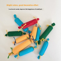 Jouets en papier ronds écologiques et colorés pour petits animaux, amusants à mâcher, aménagement paysager de cage, hamsters, lapins, petits animaux