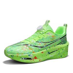<span class=keywords><strong>Zapatillas</strong></span> Deportivas con Hebilla Giratoria para Hombre, <span class=keywords><strong>Zapatillas</strong></span> Deportivas con Diseño <span class=keywords><strong>de</strong></span> Salpicaduras <span class=keywords><strong>de</strong></span> Pintura Verde Azulado, Calzado Deportivo Ligero y Transpirable con Suela Gruesa para Mujer - Product Image 2