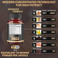 Vente en gros OEM – Capsules de Maca 7-en-1, Ashwagandha et Ginseng – Antioxydant, stimule l'énergie et l'endurance, améliore la circulation sanguine, sans gluten