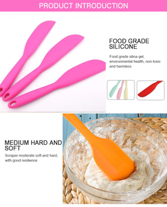 Spatule en silicone personnalisée antiadhésive sans BPA pour mélanger la crème et gratter les gâteaux en cuisine, idéale pour la pâtisserie - Product Image 4