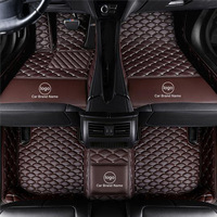 Tappetini Auto in Pelle Nappa 5D di Lusso, Impermeabili e Antiscivolo, Set Completo di Alta Qualità, Spessore 7mm per Proteggere il Pavimento dell'Auto