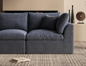 Canapés nuage surdimensionnés Ohllob, salon, <span class=keywords><strong>canapé</strong></span> modulaire convertible, ottoman, une place, <span class=keywords><strong>canapé</strong></span> modulaire en tissu gris - Product Image 5