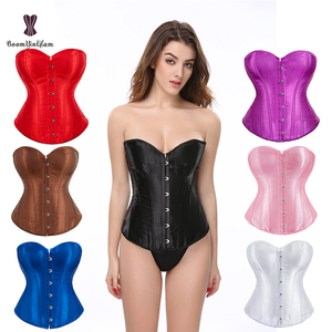 Gotico Del Corpo Shapewear <span class=keywords><strong>Top</strong></span> Grandi Donne Nero <span class=keywords><strong>Bianco</strong></span> Della Vita Shaper Pianura Corsetto <span class=keywords><strong>Top</strong></span> Bustini Più Il Formato - Product Image 6