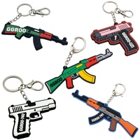 Porte-clés pistolet miniature en PVC, modèle réaliste, accessoire de jeu, porte-clés format poche, accessoires de collection pour gamers