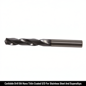Ttake <b>Carbide</b> <b>Drill</b> <b>Bit</b> Nano TiAlN Coated 5xD For Stainless Steel And Superalloys - Product Image 2