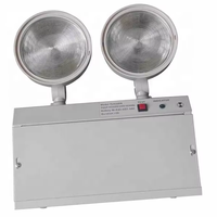 Lampe d'urgence double à LED murale, fonctionnant sur piles, rechargeable, avec 3 heures d'autonomie