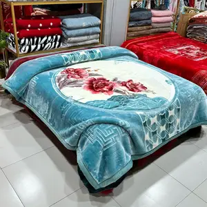 Manta de alta calidad para cama de nube coreana, 5kg, x 200 2023, flor en relieve, 2 capas, visón Raschel, novedad de 230