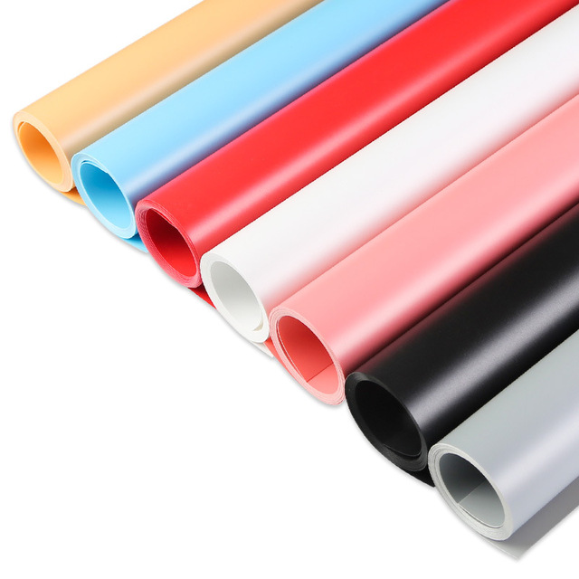 Matte PVC Background Photography Props Solid Color Backdrop Ins Style Photo Studio Background Water Proof 60x130cm