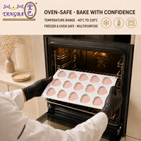 Moule en silicone en forme de cœur Tangba personnalisé pour gâteau, chocolat, mousse, moule de cuisson en forme de cœur, qualité alimentaire, outil de pâtisserie DIY