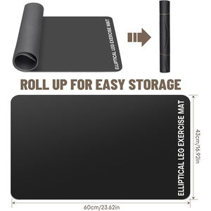 Tapete elíptico antideslizante para debajo del escritorio - Equipo de ejercicio para bicicleta <span class=keywords><strong>Peloton</strong></span>, tapete pequeño para equipo de entrenamiento en el escritorio - Product Image 4