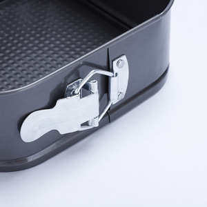 Square Cake Pan Set 18cm 20cm 22cm 24cm 26cm 28cm Non Stick Lockable Springform Baking <b>Mold</b> Black - Product Image 4