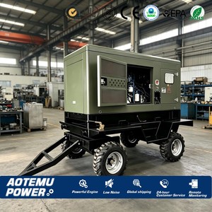 Grupo Electrógeno Diésel Móvil Silencioso, Generador <span class=keywords><strong>de</strong></span> Reserva para Exteriores con Remolque, Refrigerado por Agua - Product Image 1