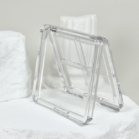 Offre Spéciale Nouveau Design 4 couleurs transparent fard à paupières étui conteneur personnalisé carré vide fard à paupières palette étui avec 4 casseroles