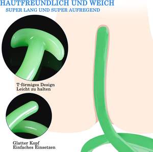 100cm Wasserdichter Analplug <span class=keywords><strong>Dildo</strong></span> Flexibler Langer <span class=keywords><strong>XXL</strong></span> Riesiger Butt Plug Analkette Spreizer JiaYi Marke Männer/Frauen (Grün) - Product Image 4