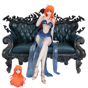 Figura de <span class=keywords><strong>Anime</strong></span> de PVC de Nami de One Piece de 17 cm, Sentada en un Sofá, con Doble Cabeza Intercambiable, Serie <span class=keywords><strong>Mob</strong></span>, Colección, Decoración de Escritorio, Juguete de Regalo - Product Image 1