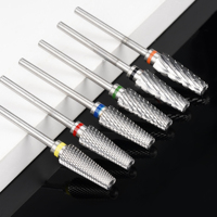 Fraise à ongles multifonctionnelle 5-en-1 double sens, pour retirer le vernis gel et les peaux mortes, tige de 3/32 pouces, fournitures professionnelles pour le nail art