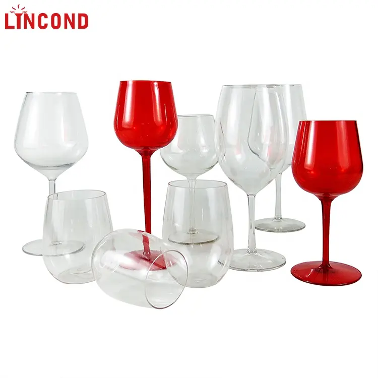 Kişiselleştirilmiş uzun kök temizle düğün için şarap bardağı özel logo kadeh şarap bardağı ev/bar/parti