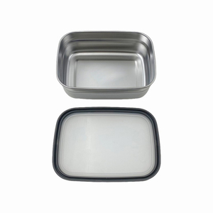 Contenedor de Alimentos de Acero Inoxidable, Lonchera Cuadrada con Tapa de Cierre a Presión, Apta para Microondas, para Preparación de Comidas y Uso en Exteriores - Product Image 6