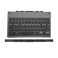 Keyboard Bluetooth lipat portabel, papan ketik Bluetooth Ultra ramping, dapat diisi ulang USB kompatibel IOS iPad perangkat Android Windows IOS