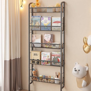Étagère à 5 niveaux en métal étroit de 17,5 pouces de large pour rangement derrière la porte, bibliothèque étroite, étagère à épices pour cuisine, garde-manger, salle de bain, placard, buanderie - Product Image 4