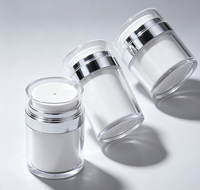 Pots à pompe sans air de 15g, 30g, 50g, 100g |   Flacons de recharge cosmétiques pour soins de la peau, fond de teint, sérum, lotion et crème