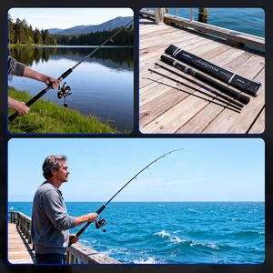 Canne à pêche spinning de voyage 4 sections, <span class=keywords><strong>action</strong></span> MH, avec guides en céramique, canne de niveau aventure, adaptée à la pêche au bar. - Product Image 6