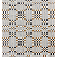 Tapis de luxe moderne et tendance en laine bouclée tressée de Nouvelle-Zélande, style Majlis de Dubaï, nouveau design géométrique patchwork, tapis tufté à la main
