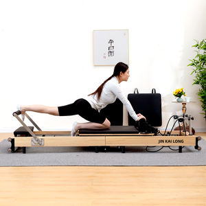 Alta calidad Pilates Reformer plegable Pilates cama de entrenamiento Fitness ejercicio estiramiento equipo máquina madera plegable Yoga hogar - Product Image 1