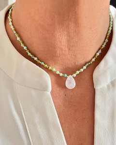 Collier personnalisé en <span class=keywords><strong>lapis</strong></span>-<span class=keywords><strong>lazuli</strong></span> avec perles dorées, bijoux en pierres précieuses naturelles, collier artisanal de luxe en pierre bleue, cadeau pour femmes - Product Image 5