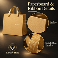 Sacs cadeaux en carton de luxe personnalisés avec poignées en ruban pour emballages cadeaux haut de gamme, commandes en gros avec logo personnalisé