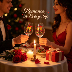 Copas de <span class=keywords><strong>Vino</strong></span> de Cristal sin Plomo de 440 ml con Diseño de Corazón Dibujado a Mano, Regalos para Bodas y San Valentín, Venta al por Mayor - Product Image 6