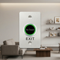 Système de contrôle d'accès intelligent pour déverrouillage automatique de porte, bouton de sortie infrarouge sans contact en acier inoxydable