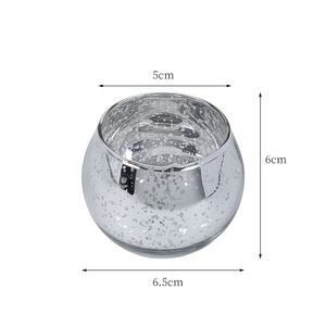 Juego de Portavelas de Lujo Hechos a Mano con Baño de Plata, Frascos de Vidrio para Velas con Diseño de Cielo Estrellado, Decoración de Alta Gama para el Hogar - Product Image 4