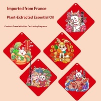 Désodorisant de voiture suspendu en papier, carte parfumée à motif personnalisé, ornement parfumé pour voiture au design vintage de dessin animé, pour utilisation en voiture ou dans la garde-robe
