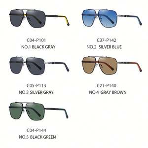 Gafas de Sol de Metal Retro Cuadradas con Logotipo Personalizado al por Mayor, Gafas de Sol Polarizadas UV400 para Hombre y Mujer - Product Image 5