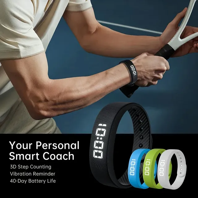 Smart Bracelet Round Color Screen Music Fitness Tracker Bracelet with Vibration Alarm, Pedometer, Calorie Monitor