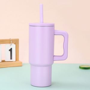 Gobelet de voyage isotherme H4.0 avec poignée, 40 oz, double paroi, couvercle, paille, antidérapant, couleur personnalisée OEM - Product Image 1