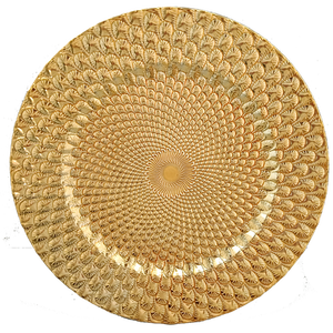 Decoración <span class=keywords><strong>de</strong></span> mesa redonda <span class=keywords><strong>de</strong></span> 13 pulgadas, plato <span class=keywords><strong>de</strong></span> cena con cargador, <span class=keywords><strong>de</strong></span> plástico, para boda, oro y plata, venta al por mayor - Product Image 1