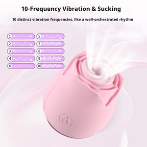 Vibrador <span class=keywords><strong>de</strong></span> Succión en Forma <span class=keywords><strong>de</strong></span> Rosa Recargable por USB, Silencioso, Impermeable, Masajeador <span class=keywords><strong>de</strong></span> Clítoris y Punto G, Producto para Adultos Compartido en <span class=keywords><strong>Pareja</strong></span>, Vibrador, Juguetes Sexuales - Product Image 3